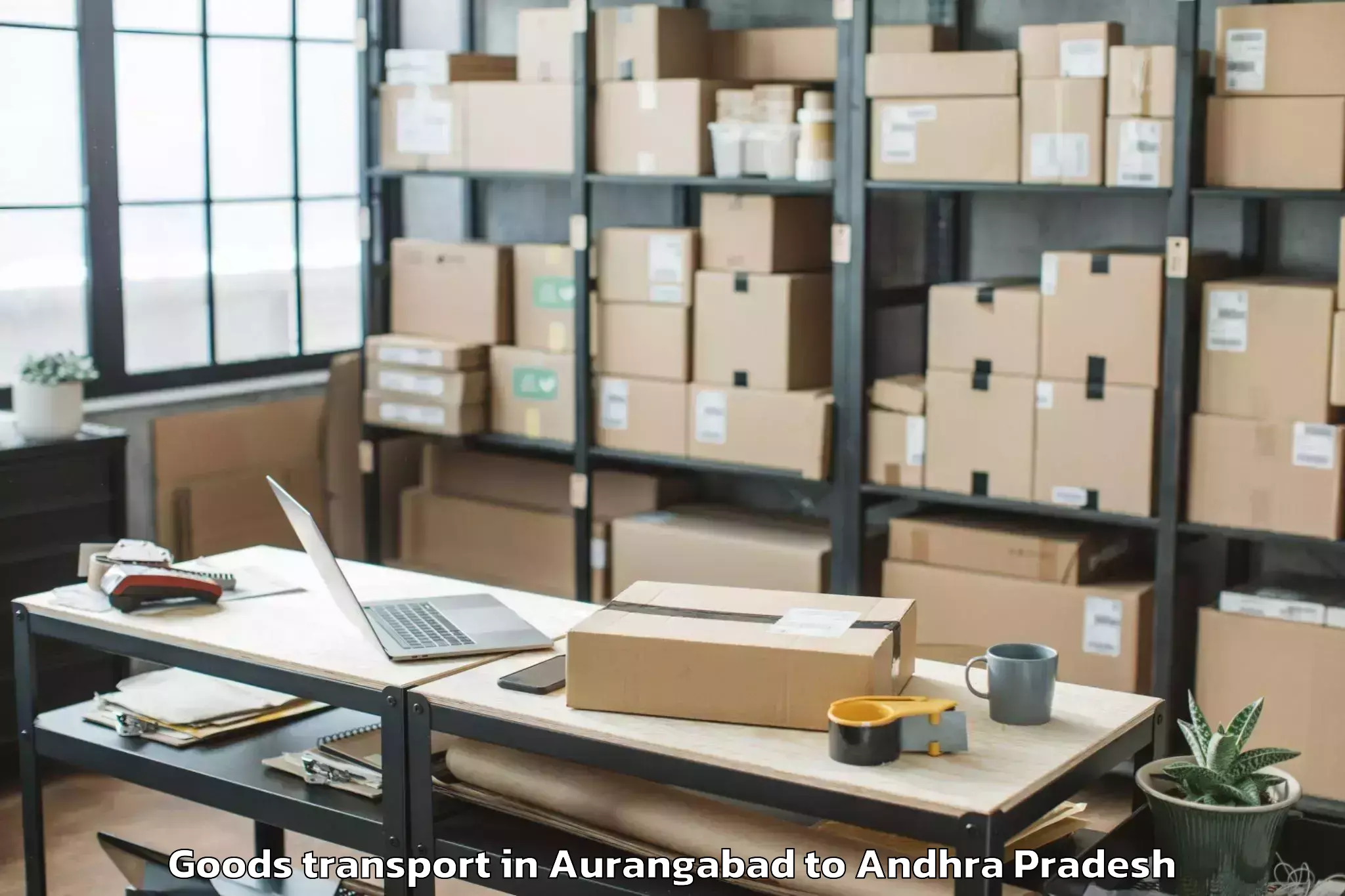 Professional Aurangabad to Pedapudi Goods Transport